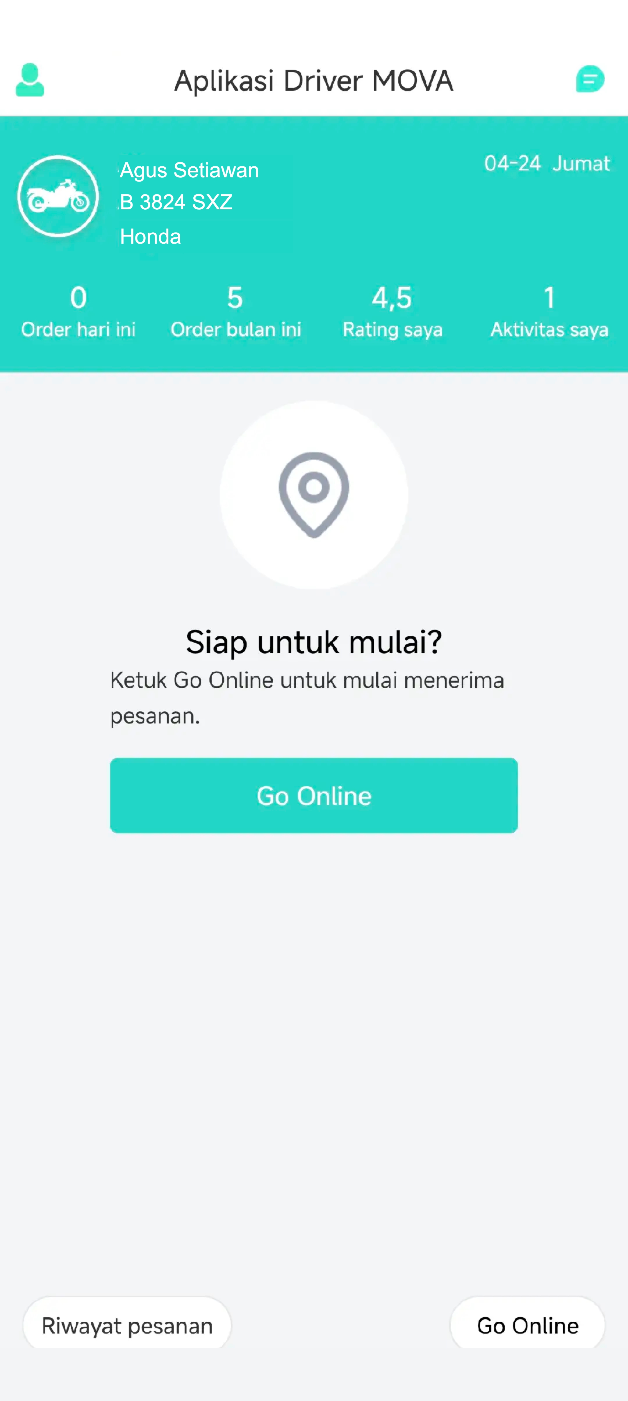 MOVA Driver App